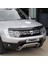 Dacia Duster Ön Kaput Koruyucu Rüzgarlık Deflektör Akrilik ABS 4mm Parlak Siyah 2013-2017 5
