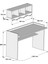 Firuze Raflı Çalışma Masası Antrasit 3
