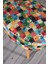 Valente Oval Puf Yeşil Kare Desenli 4