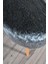 Valente Oval Puf Antrasit Peluş 4