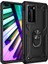 Huawei P40 Pro Kılıf Shockproof Standlı Yüzük Tutuculu Mega Case Vega + Pet Ekran Koruyucu Siyah 1