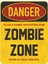 Danger - Zombie Sticker - 20565 Renkli 8 x 6 cm 1