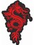 Kırmızı Siyah Ejderha - Dragon Sticker - 20612 Renkli 10 x 7 cm 1