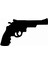 Tabanca-Revolver-Pistol-Gun Silüet Sticker - 20596-1 Siyah 6 x 10 cm 1