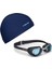 Yetişkin (L) Boy Yüzücü Gözlüğü + Kumaş Yüzücü Bonesi (Mavi) 1