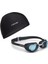 Yetişkin (L) Boy Yüzücü Gözlüğü + Kumaş Yüzücü Bonesi (Siyah) 1