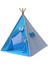 Çocuk Oyun Çadırı Pamuklu Mavi - Beyaz 1