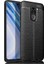 Xiaomi Redmi Note 9 Kılıf Niss Silikon Deri Görünümlü Siyah 1