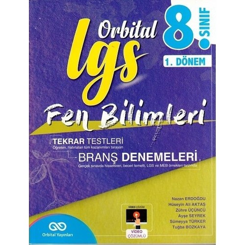 Orbital Yayınları 8. Sınıf LGS 1. Dönem Fen Bilimleri Branş Kitabı