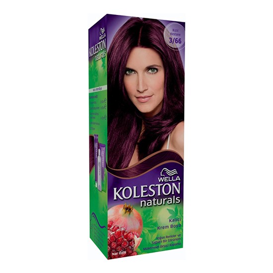 Wella Koleston Naturals 3/66 Kızıl Kestane - Kalıcı Krem Saç Boyası