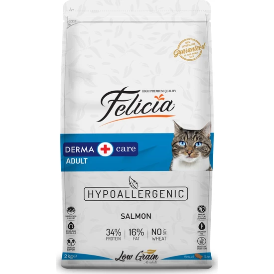 Felicia Düşük Tahıllı Hipoalerjenik Somonlu Yetişkin Kedi Maması 2kg