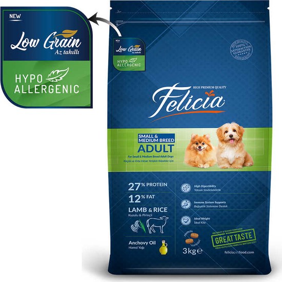 Felicia 3 kg Adult SmallMedium Breed Köpek Maması Fiyatı