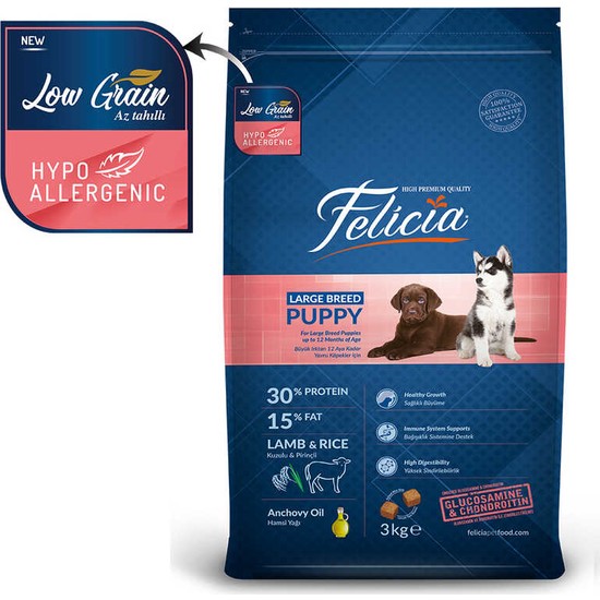 Felicia 3 Kg Kuzulu Büyük Irk Yavru Köpek Maması Fiyatı