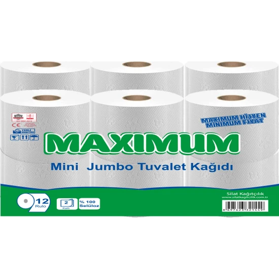 Maximum Mini Jumbo Tuvalet Kağıdı 2.5 kg 12’li Rulo