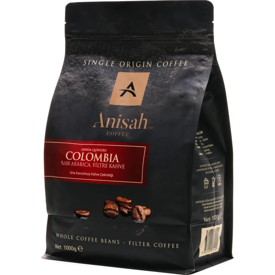 Anisah Coffee Genoa Çekirdek Filtre Kahve Orta Kavrulmuş 1000 gr