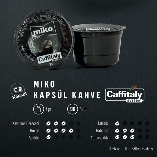 Miko Coffee Creme 4u Kapsül Kahve Caffitaly Uyumlu (96 Adet) Fiyatı