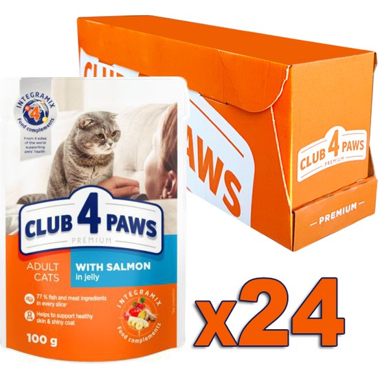 Club 4 Paws Yetişkin Kediler İçin Premium Somon Balıklı Yaş Fiyatı