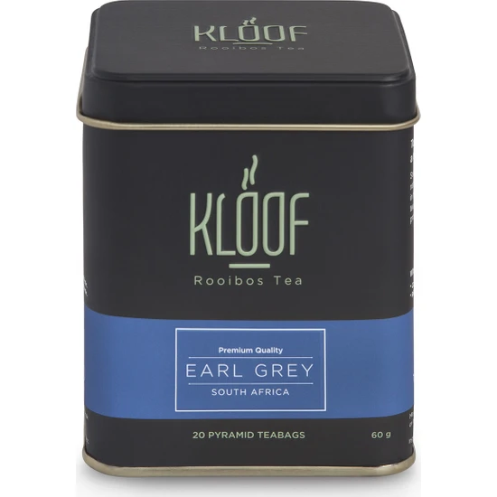 Kloof Rooibos Tea Earl Grey Rooibos Tea - Bergamut Aromalı Roybos Çayı 20'li Biodegradable Piramit Poşet 60 gr