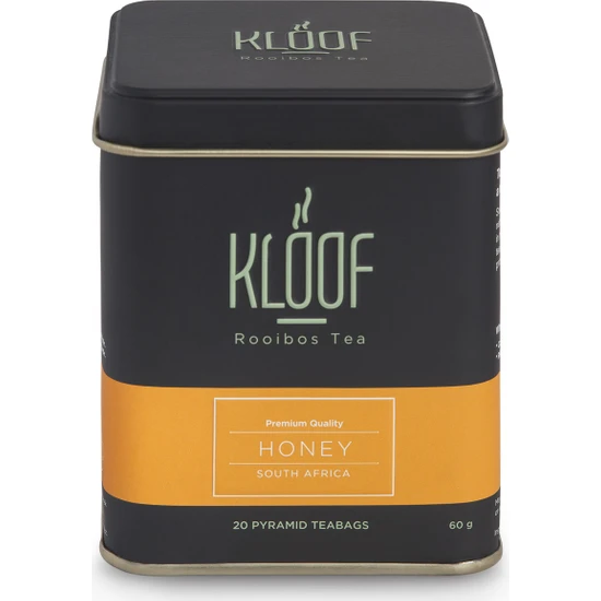 Kloof Rooibos Tea Honey Rooibos Tea - Bal Aromalı Roybos Çayı 20'li Biodegradable Piramit Poşet 60 gr
