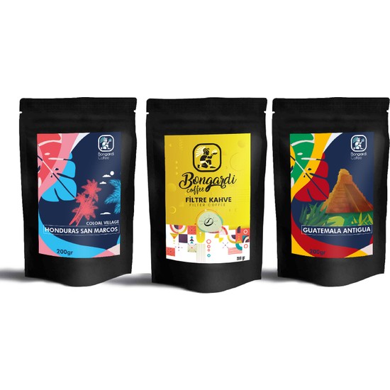 Bongardi Coffee Yöresel Filtre Kahve Seti 3�lü Honduras Fiyatı