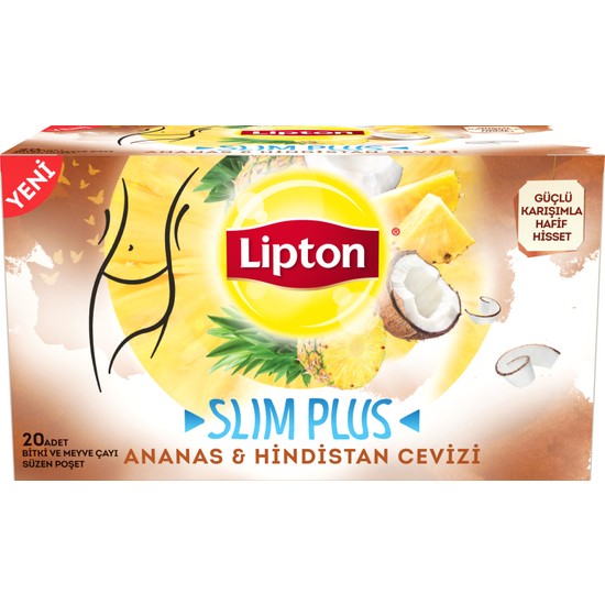 Lipton Slim Plus Ananas & Hindistan Cevizi 34gr Bitki ve Meyve Çayı