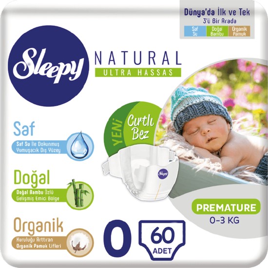 Sleepy Bebek Bezi 0 Numara Prematüre 30*2 60 03 KG Fiyatı