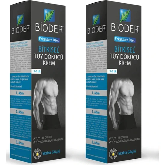 Bioder Erkek Tüy Dökücü Krem 100 ml 2 Adet