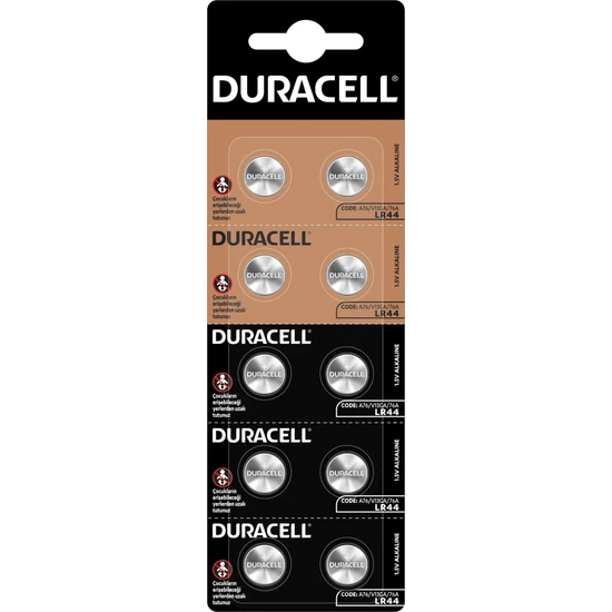 Duracell Özel LR44 Alkalin Düğme Pil 1;5V 10’lu paket