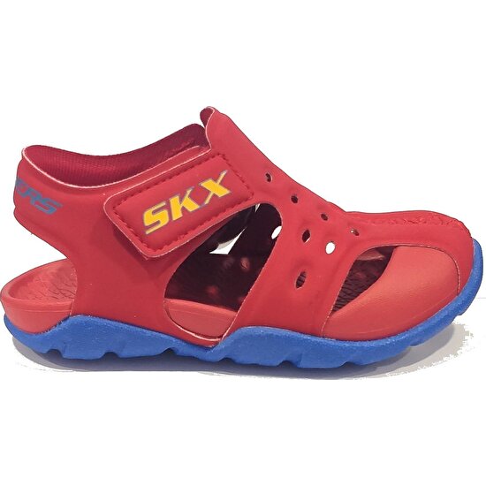 Skechers SİDE WAVE Küçük Erkek Çocuk Kırmızı Sandalet - 92330N RDBL