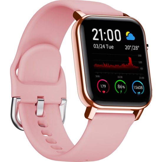 C4U F3 Akıllı Saat IP68 Rose Gold (Android ve iPhone Fiyatı