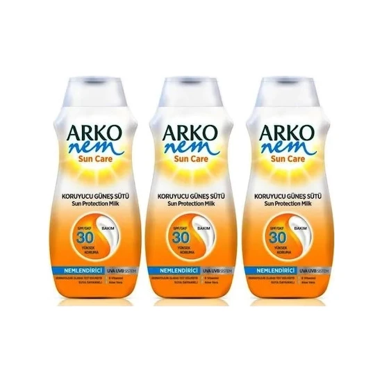 Arko 3 Adet Güneş Sütü 30 Faktör 3X200 ml