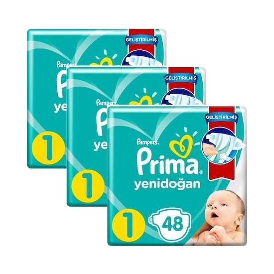 Prima Aktif Bebek Bebek 1 Beden 144 Adet 3 x 48 Standard