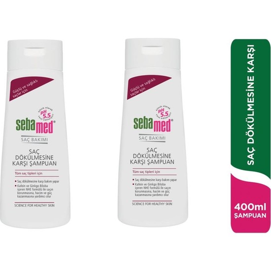 Sebamed Anti Hairloss Saç Dökülmesine Karşı Şampuan 400 ml 2 Adet