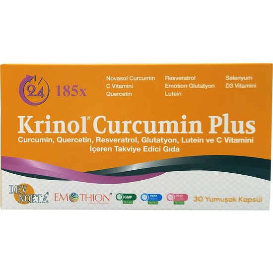 Krinol Curcumin Plus - Novasol Curcumin - 30 Kapsül - 1 Kutu