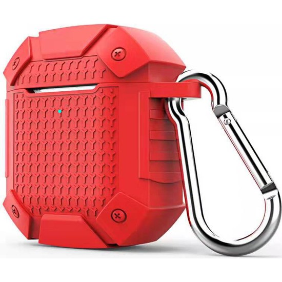 Tonmeister MAKT Airpods Outdoor Kancalı Kılıf Kırmızı Fiyatı