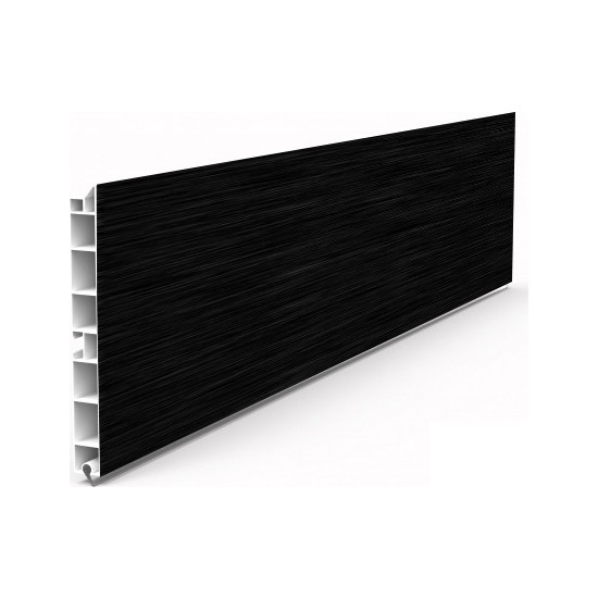 Decoform Mutfak Tezgah Altı Baza Profili Tekmelik Çıtası Siyah Alüminyum Folyo Kaplamalı 120 mm x 2 m