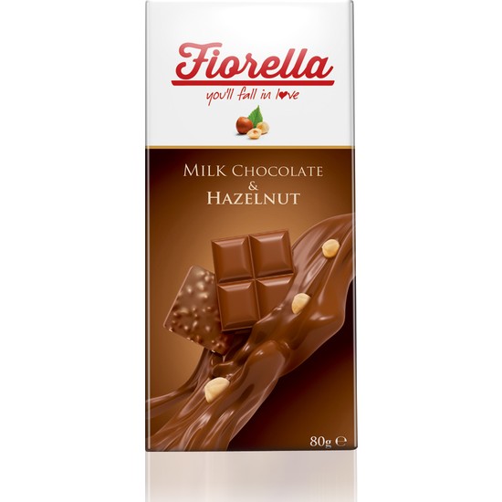 Elvan Fiorella Fındıklı Çikolata Tablet 80 Gr. 10 adet (1 Fiyatı