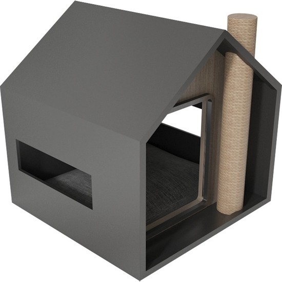 Odun Concept Tırmalama Halatlı Özel Tasarım Kedi Evi Fiyatı