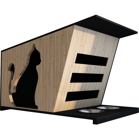 Odun Concept Özel Tasarım Kedi Evi Ahşap Gölge Fiyatı