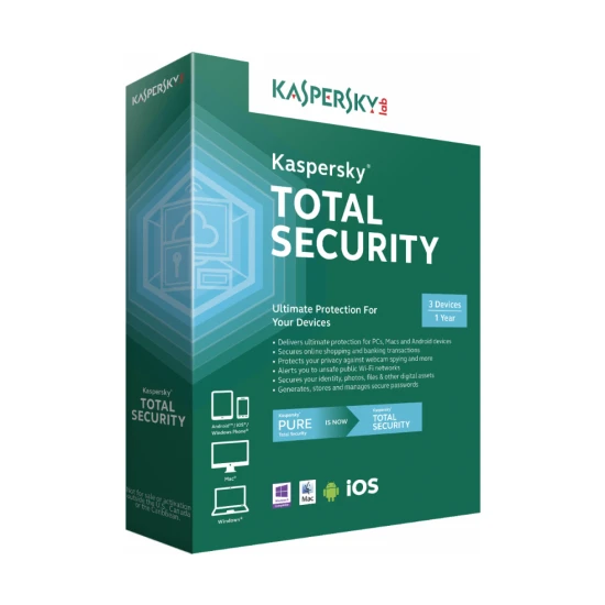 Kaspersky Total Securty 3Kullanıcı 1Yıl 5060527442795