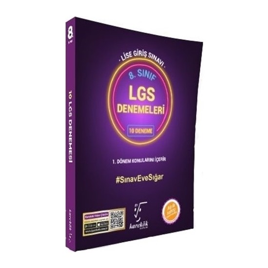 8. Sınıf Lgs 1. Dönem Konuları 10 Deneme Sınavı Seti Kitabı