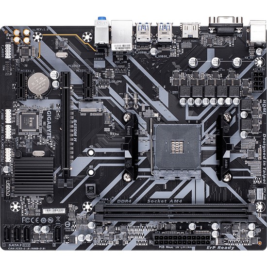 Gigabyte b450m h установка m2