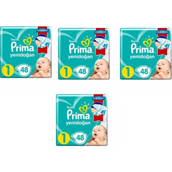 Prima Bebek Bezi Aktif Bebek 1 Beden 192�li Standart Paket Fiyatı