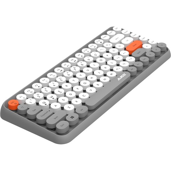 Ajazz 308I Bluetooth Yuvarlak Tuş Klavye Gri (Yurt Fiyatı