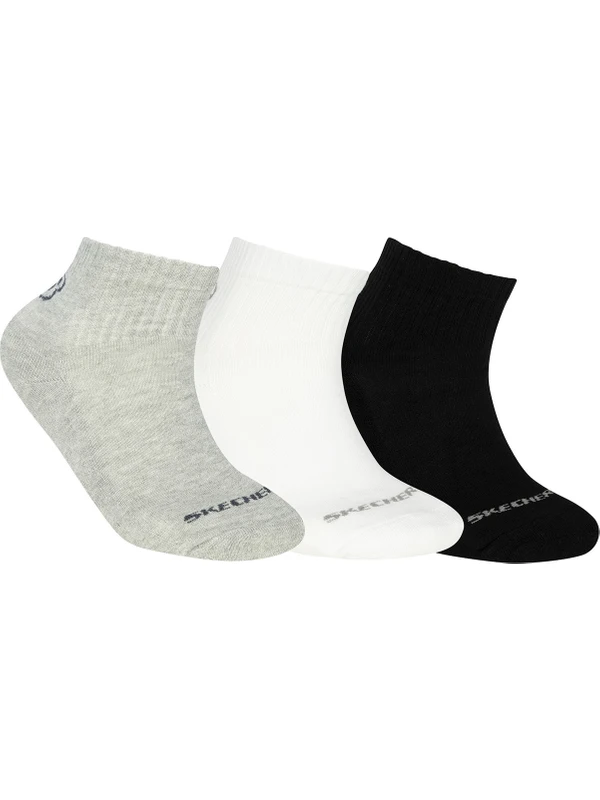 Skechers Socks U Padded Mid Cut Sock Unisex Çok Renkli Çorap - S192136-900