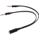 PSGT Kulaklık Mikrofon Ayırıcı Y Splitter Kablo 2 x 3.5 mm Stereo Kablo