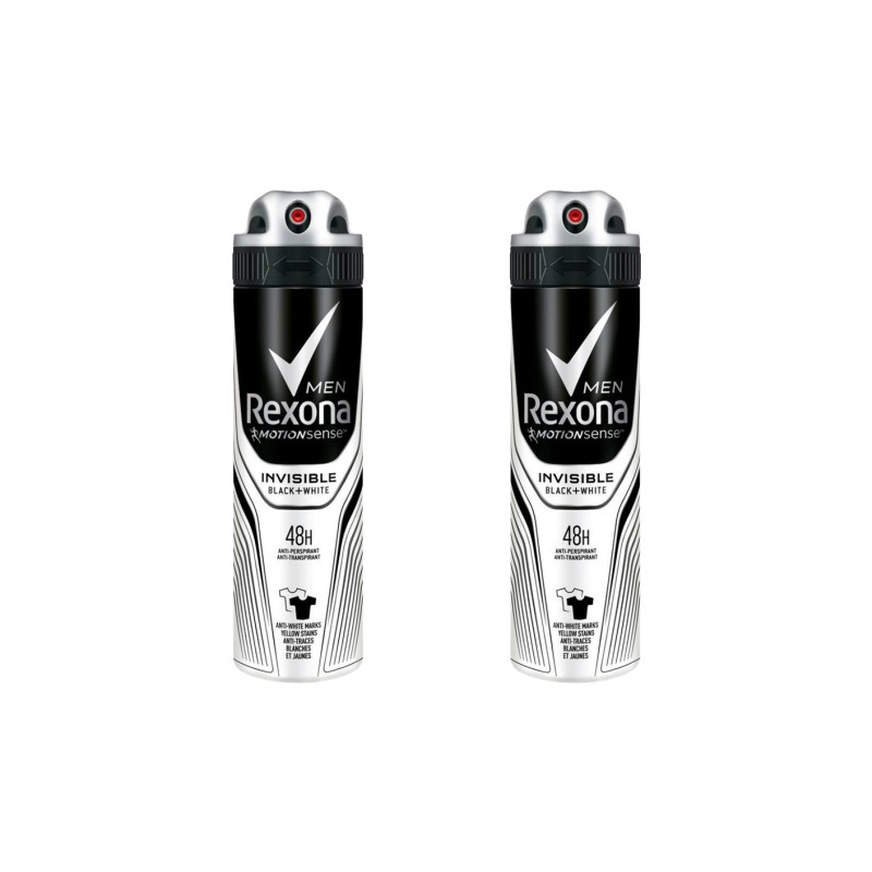 Rexona Invisible Black White Erkek Deodorant 150 ml 2 Adet