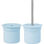 Oioi Ham Hüp Silikon Pipetli Bardak 180 ml 6+ Ay Açık Mavi Bebek Sağlığına Uygun