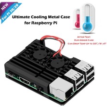 Echoes Raspberry Pi Soğutma Fanı Ispit Sebzesi Çift Fan Soğutucu Fanı 4 Paket Termal Bant (Yurt Dışından)