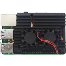 Echoes Raspberry Pi Soğutma Fanı Ispit Sebzesi Çift Fan Soğutucu Fanı 4 Paket Termal Bant (Yurt Dışından)